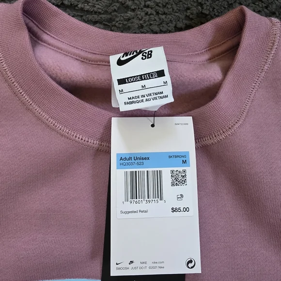 Nike Pink Dog Print Crewneck Sweater - Picture 3 of 4
